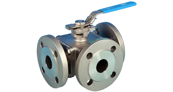 3-Way Direct Mount Flanged PN16/40 Ball Valve NTC KV-L5K/5N