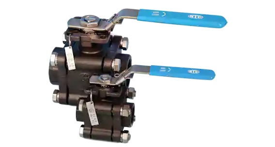 3-Pce Full Bore Heavy Duty Carbon Steel Direct Mount Ball Valve NTC-KV-L80FC L82FC