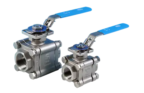 NTC KV-L30 KV-L31 KV-L32 Stainless Steel 3-Pce Full Bore Direct Mount Ball Valve
