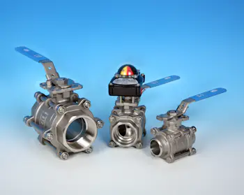 Stainless Steel 3-Pce Full Bore Direct Mount Ball Valve KV-L30/L31/L32