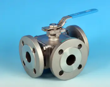 Stainless Steel 3-Way Direct Mount Flanged PN16/40 Ball Valve NTC KV-L5K/5N